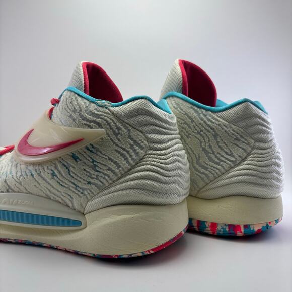 NIKE KD 14 “Cashmere/White/Turquoise” Shoes Men’s Size 13 - Picture 10 of 12